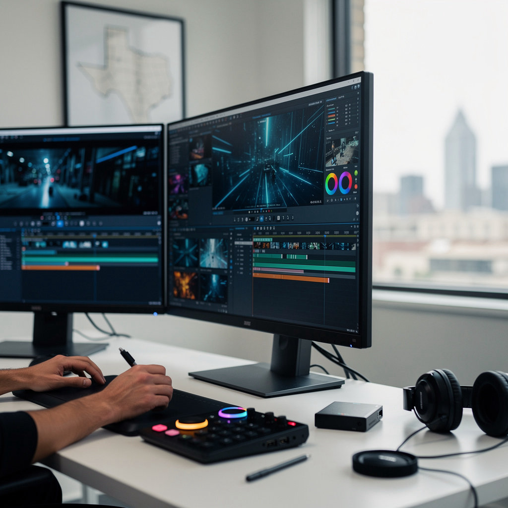 Vfx edit professional VFX editing studio in Dallas, Texas specializing in film and TV post-production